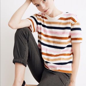 Madewell Easy Crop Striped Tee Beatrice